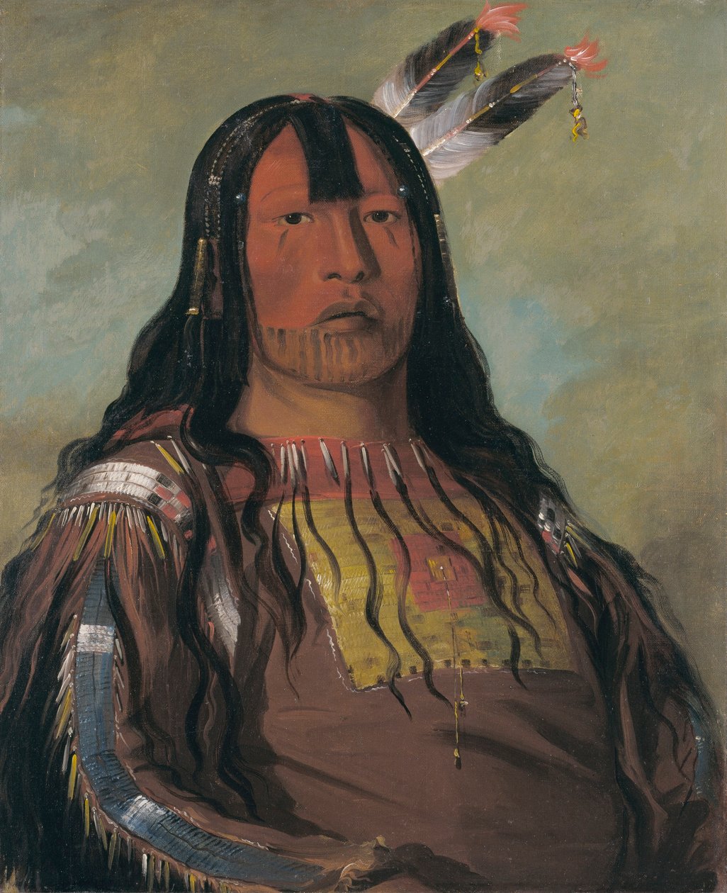 Mix-ke-móte-skin-na, Iron Horn, a Warrior alkotó: George Catlin