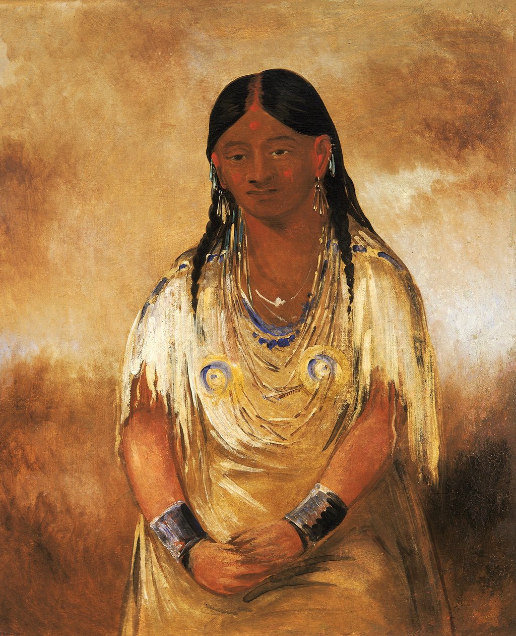 Mún-ne-o-ye, egy nő, 1832. alkotó: George Catlin