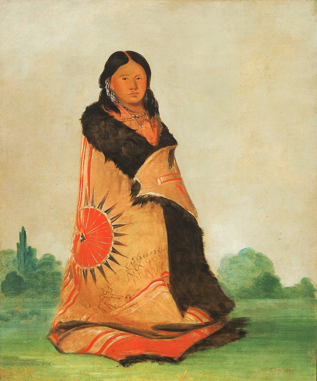 Mong-shóng-sha, Hajlító Fűzfa, a Nagy Főnök felesége. alkotó: George Catlin