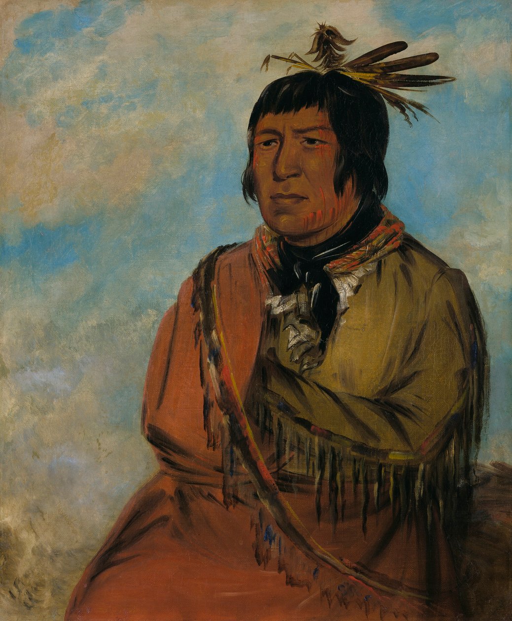 Na-pów-sa, Éjjel utazó medve, egy törzsfőnök alkotó: George Catlin