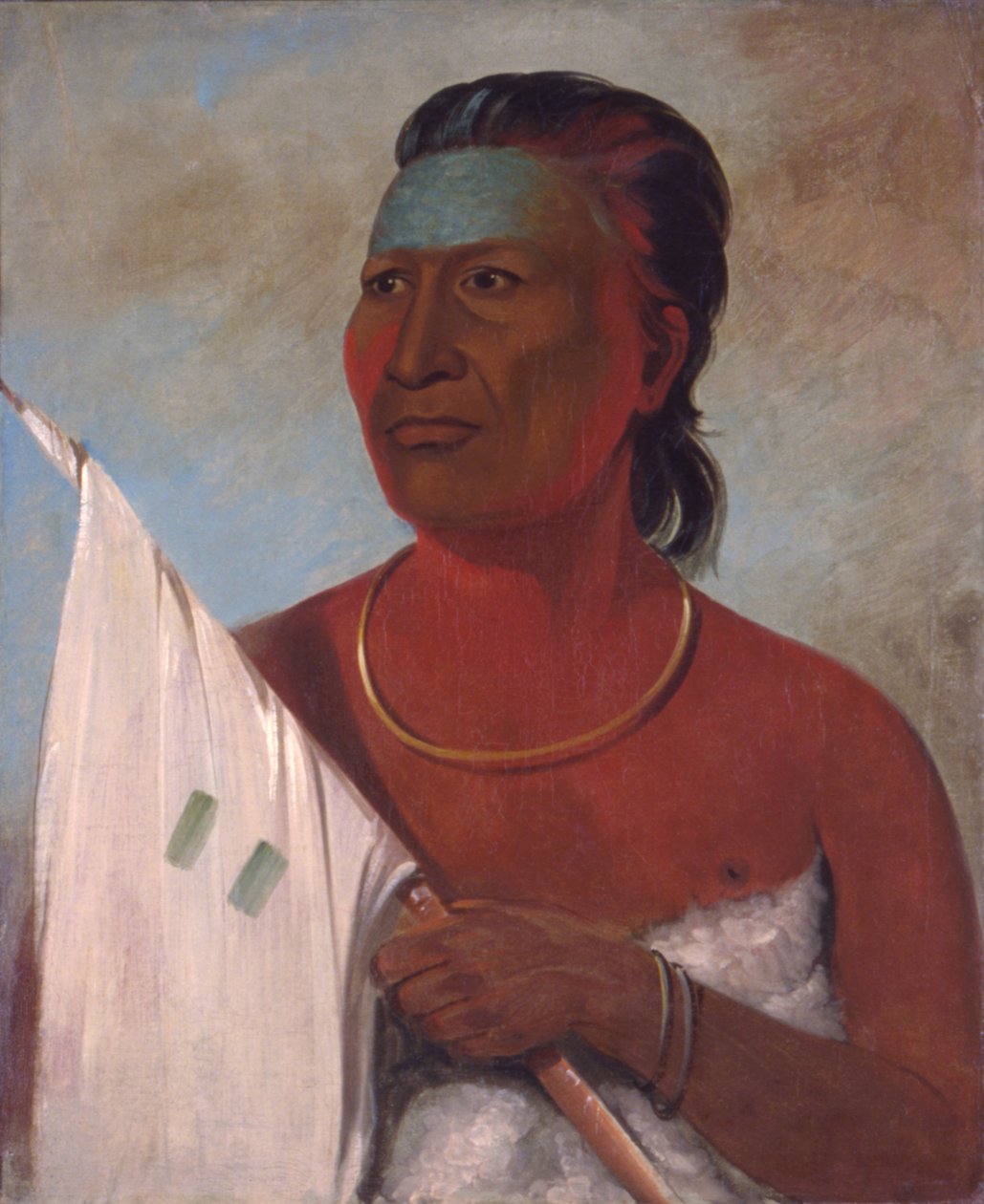 Náh-pápa, leves, Fekete Sólyom tanácsadója alkotó: George Catlin
