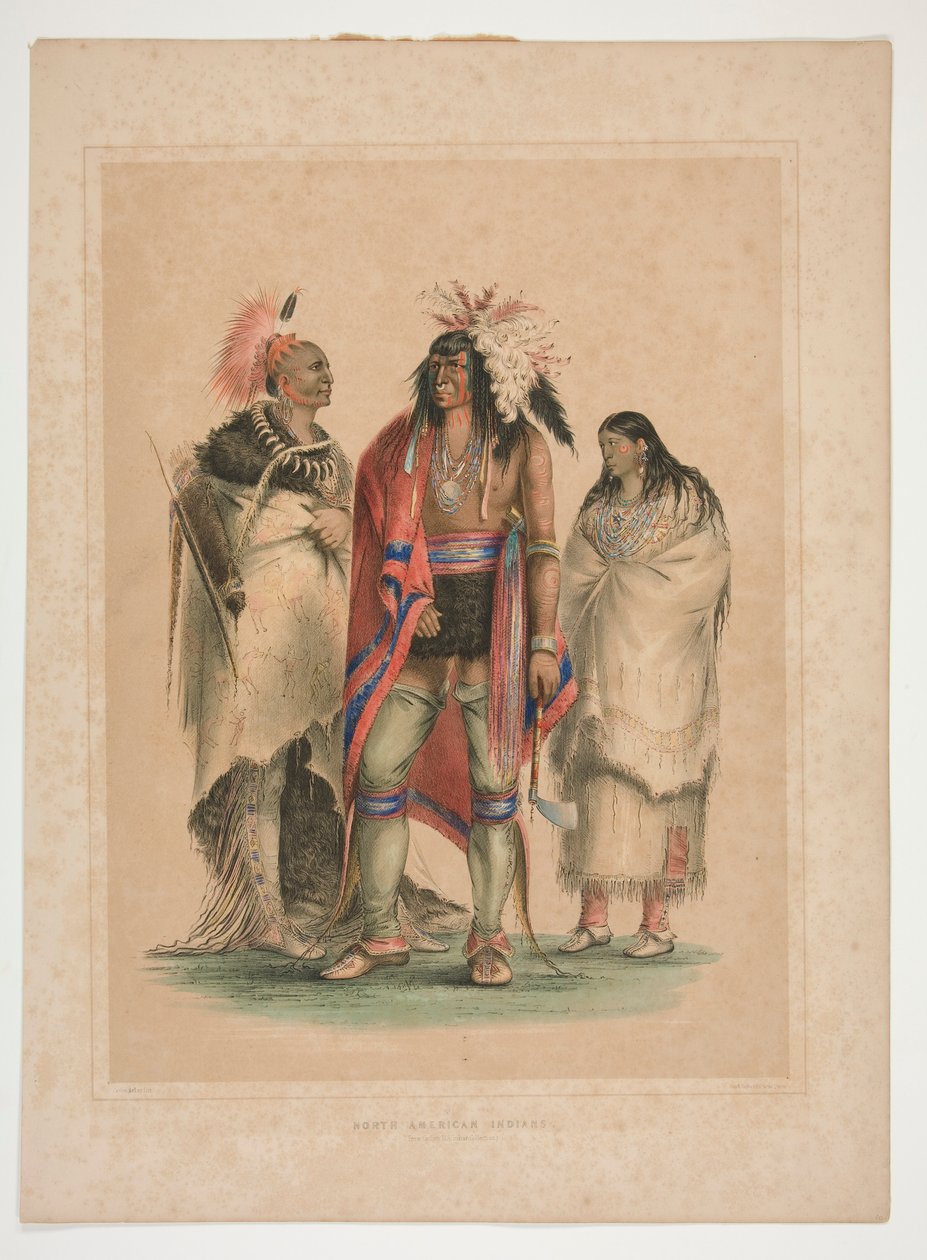 észak-amerikai indiánok, pl. 1 az észak-amerikai indiánok portfóliójából alkotó: George Catlin
