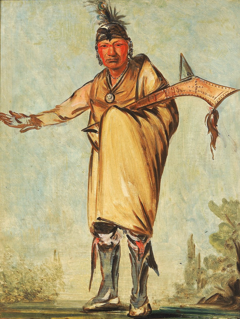 Náw-káw, Wood, a törzs korábbi törzsfőnöke alkotó: George Catlin