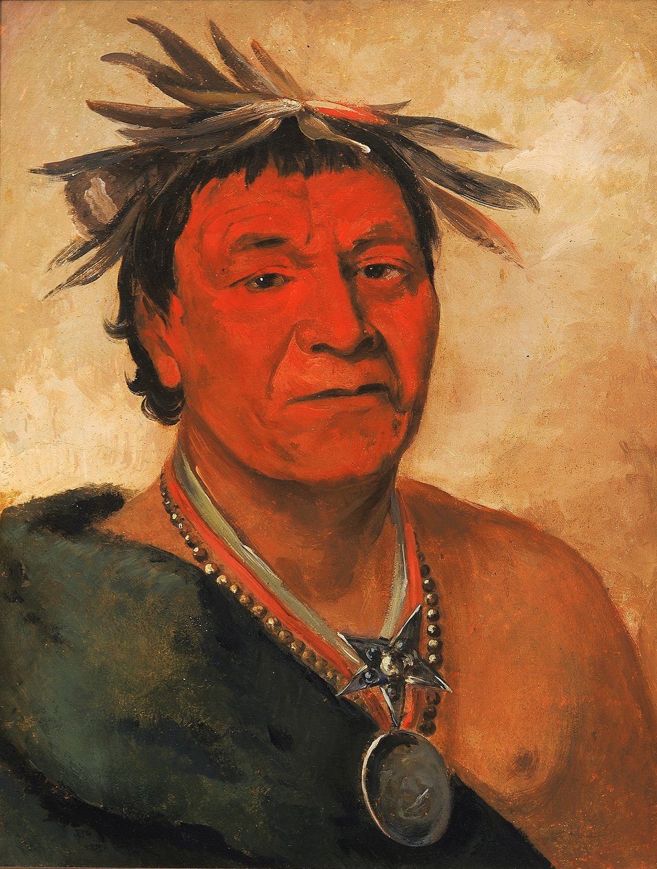 O-ho-páh-sha, Kis Kopp, egy kiváló harcos alkotó: George Catlin