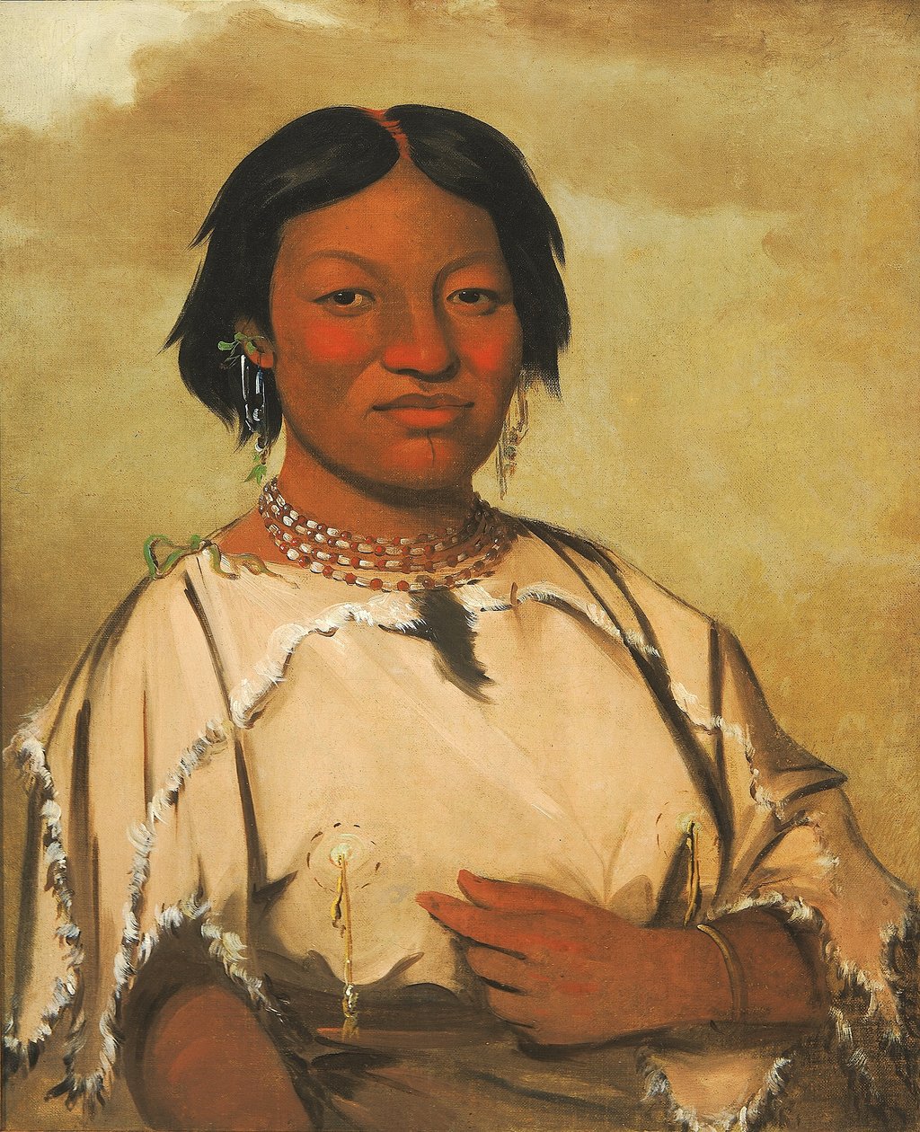 Oó-je-en-á-he-a, Nő, aki a medve barlangjában lakik alkotó: George Catlin