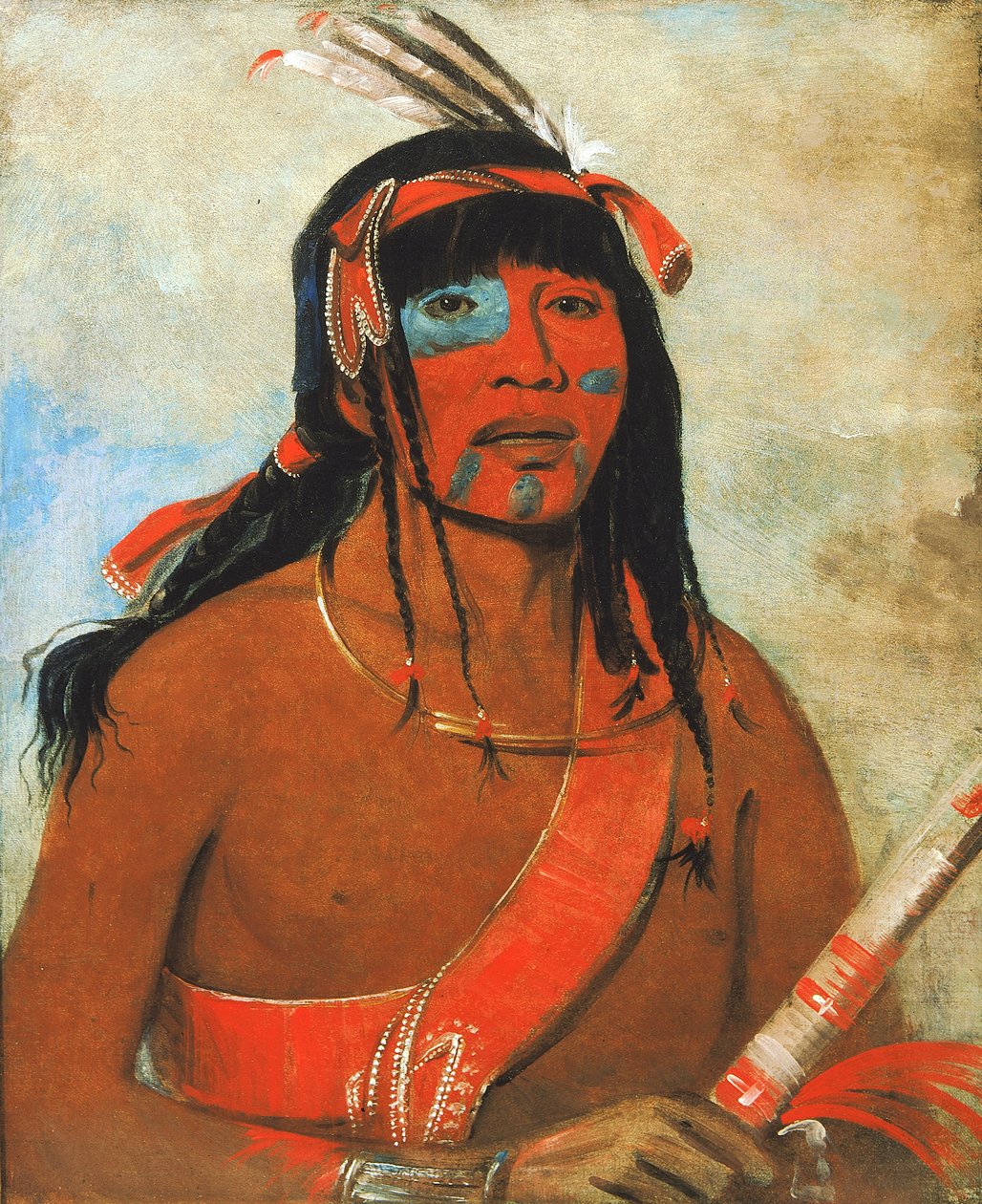 O-tá-wah, Az Ottaway, egy harcos, 1835. alkotó: George Catlin