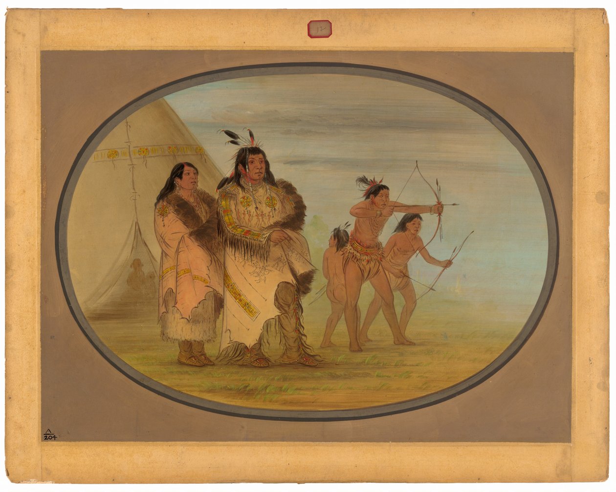 Ojibbeway indiánok alkotó: George Catlin