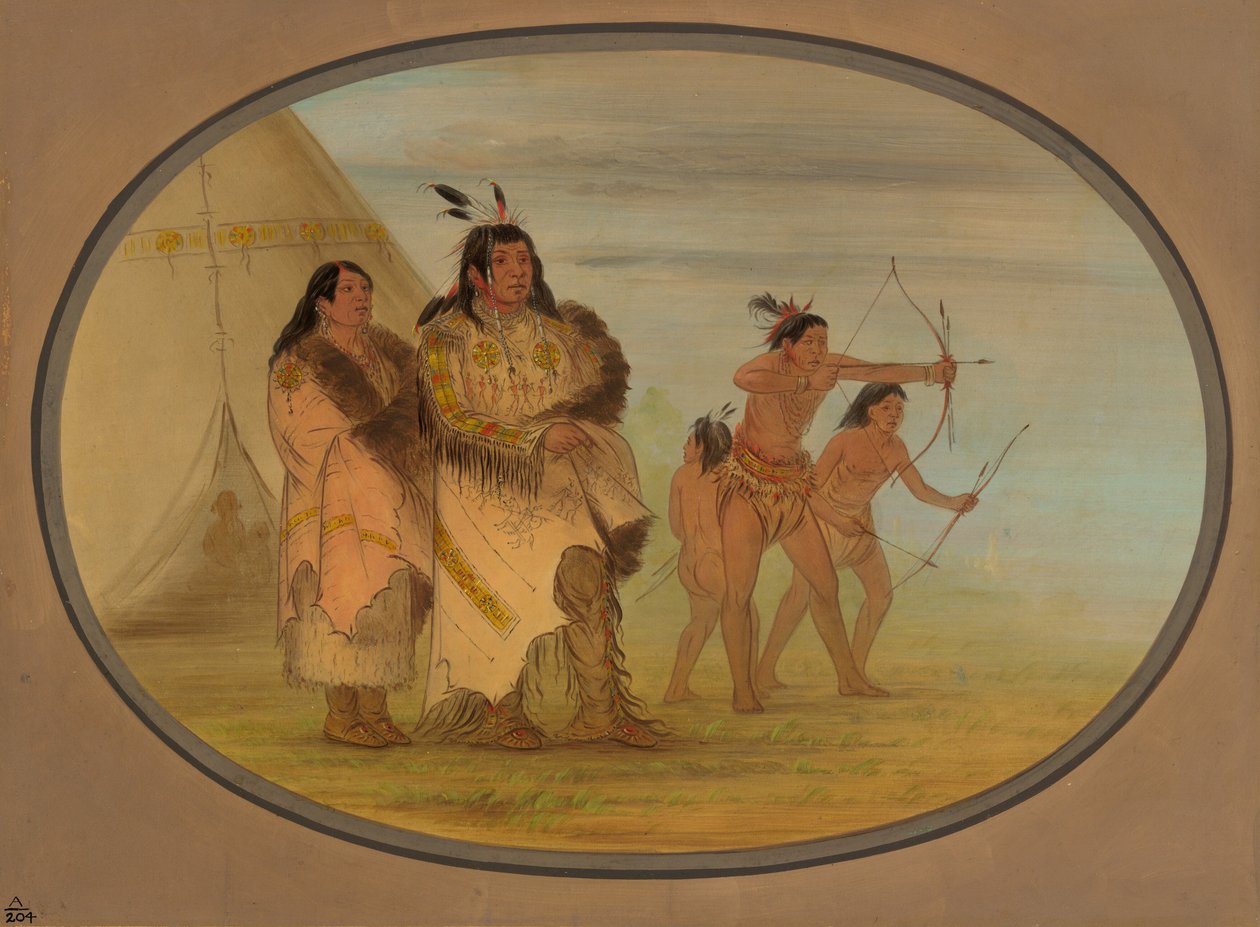 Ojibbeway indiánok, 18611869. alkotó: George Catlin