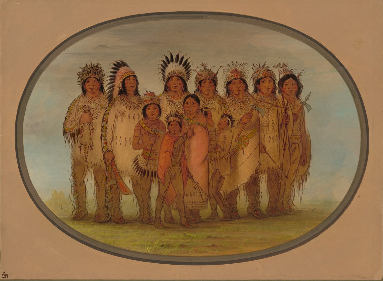 Ojibbeway indiánok Párizsban, 18611869. alkotó: George Catlin