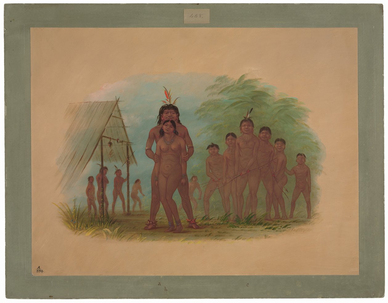 Orejona indiánok alkotó: George Catlin