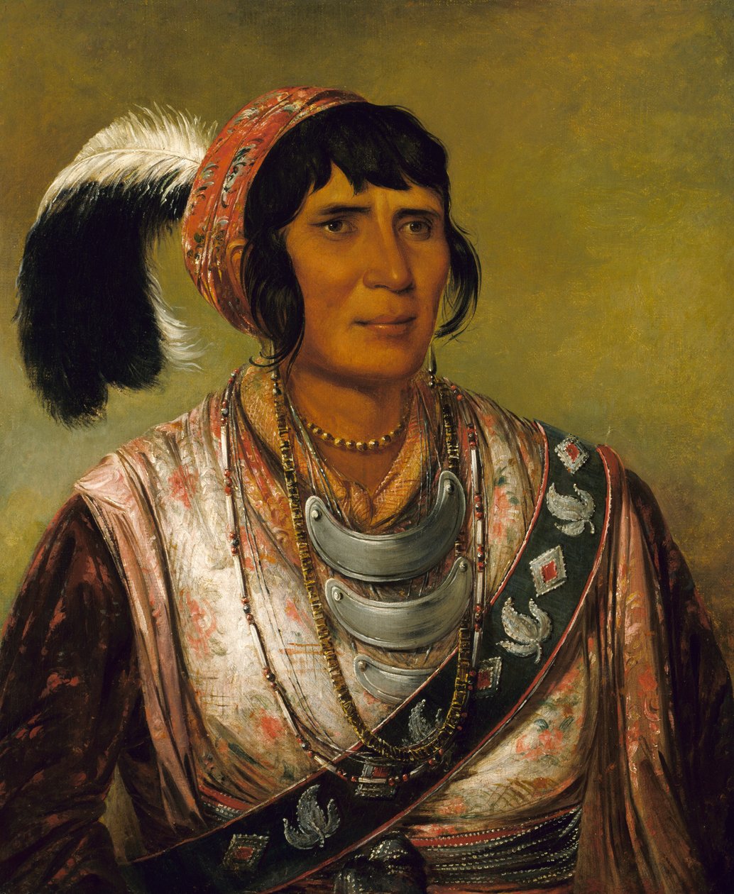 Os-ce-o-lá, A fekete ital, a kiváló harcos, 1838. alkotó: George Catlin