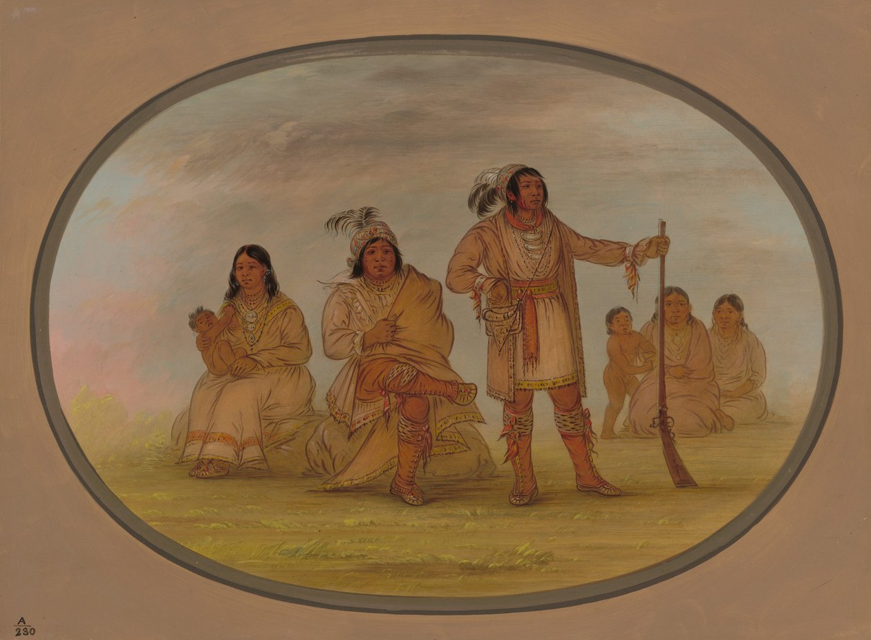 Osceola és négy szeminólei indián, 18611869. alkotó: George Catlin