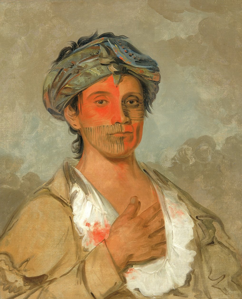 Pah-te-cóo-saw, Egyenes ember, Félcivilizált alkotó: George Catlin