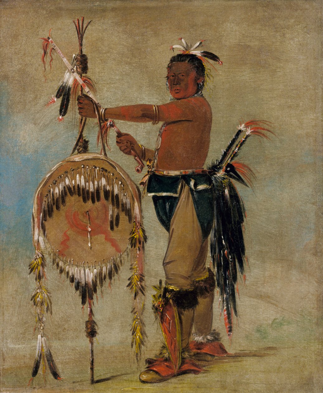 Pash-ee-pa-hó, kis késelőfőnök, tiszteletreméltó Sauk főnök, 1835. alkotó: George Catlin