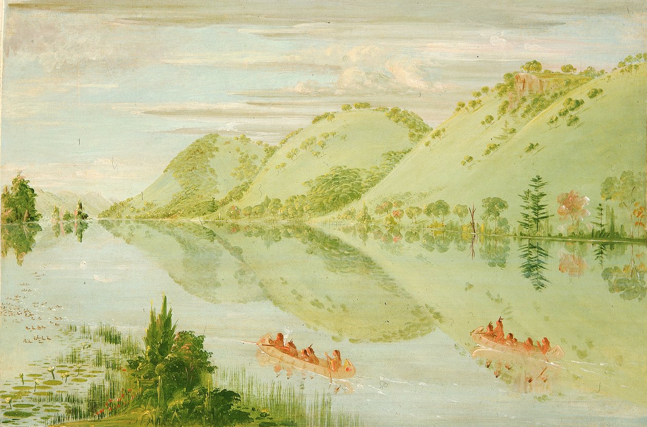 Festői blöffök a Prairie du Chien felett, 1835-1836. alkotó: George Catlin