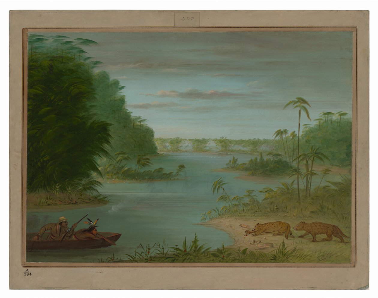 Pont de Palmiers és a tigris lövöldözés alkotó: George Catlin