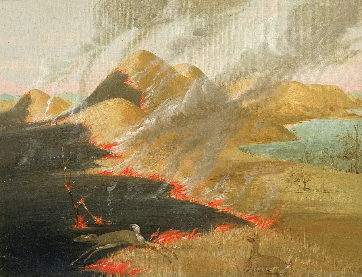Prairie Bluffs égés alkotó: George Catlin