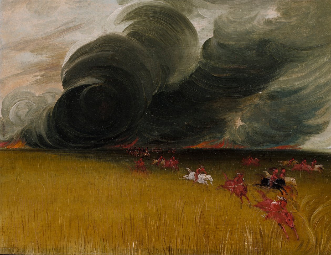 Préri rétek égetése alkotó: George Catlin