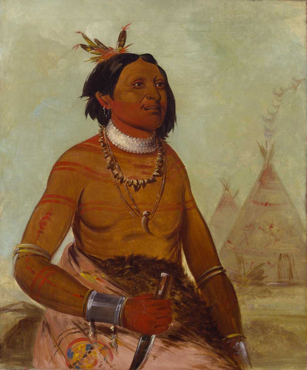 Quáy-hám-kay, Stone Shell, a Brave alkotó: George Catlin
