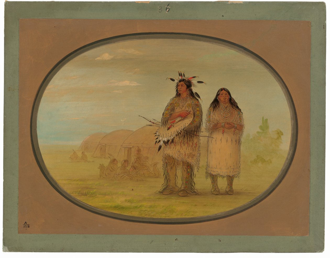 Riccarree főnök és felesége alkotó: George Catlin