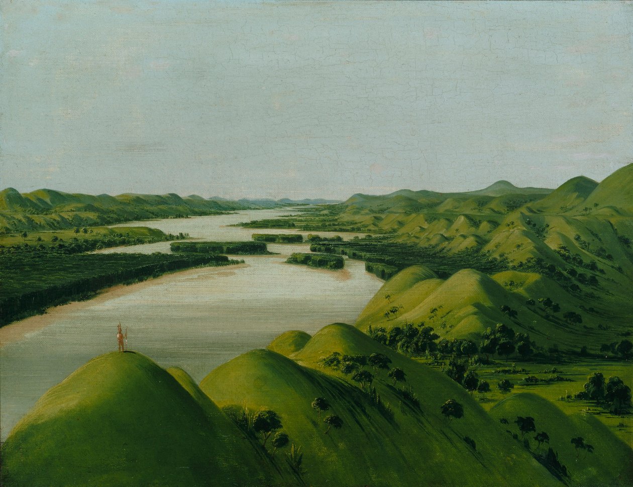 River Bluffs, 1320 mérföld St. Louis felett alkotó: George Catlin