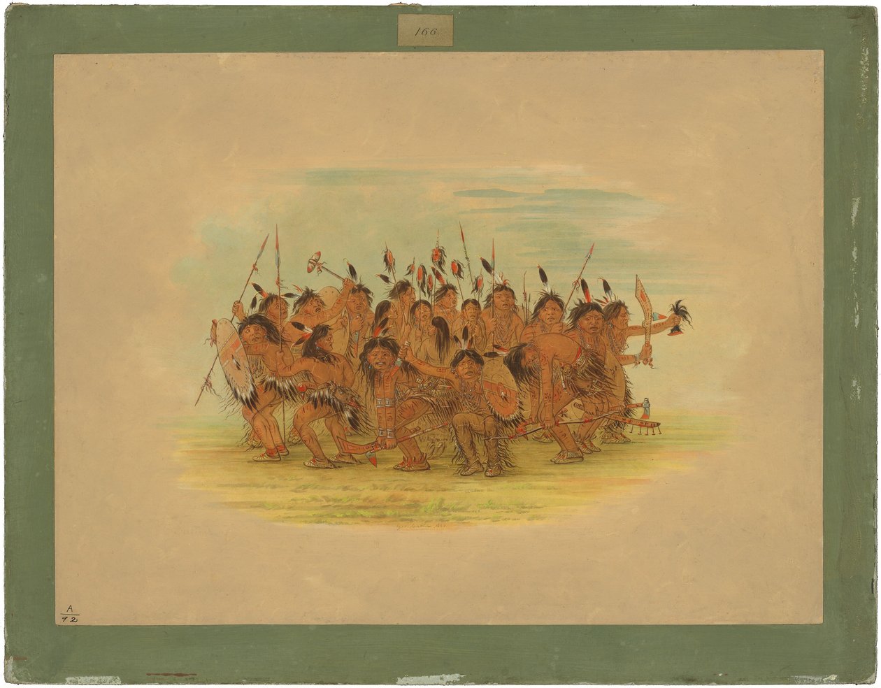 Fejbőrtánc - sziú alkotó: George Catlin