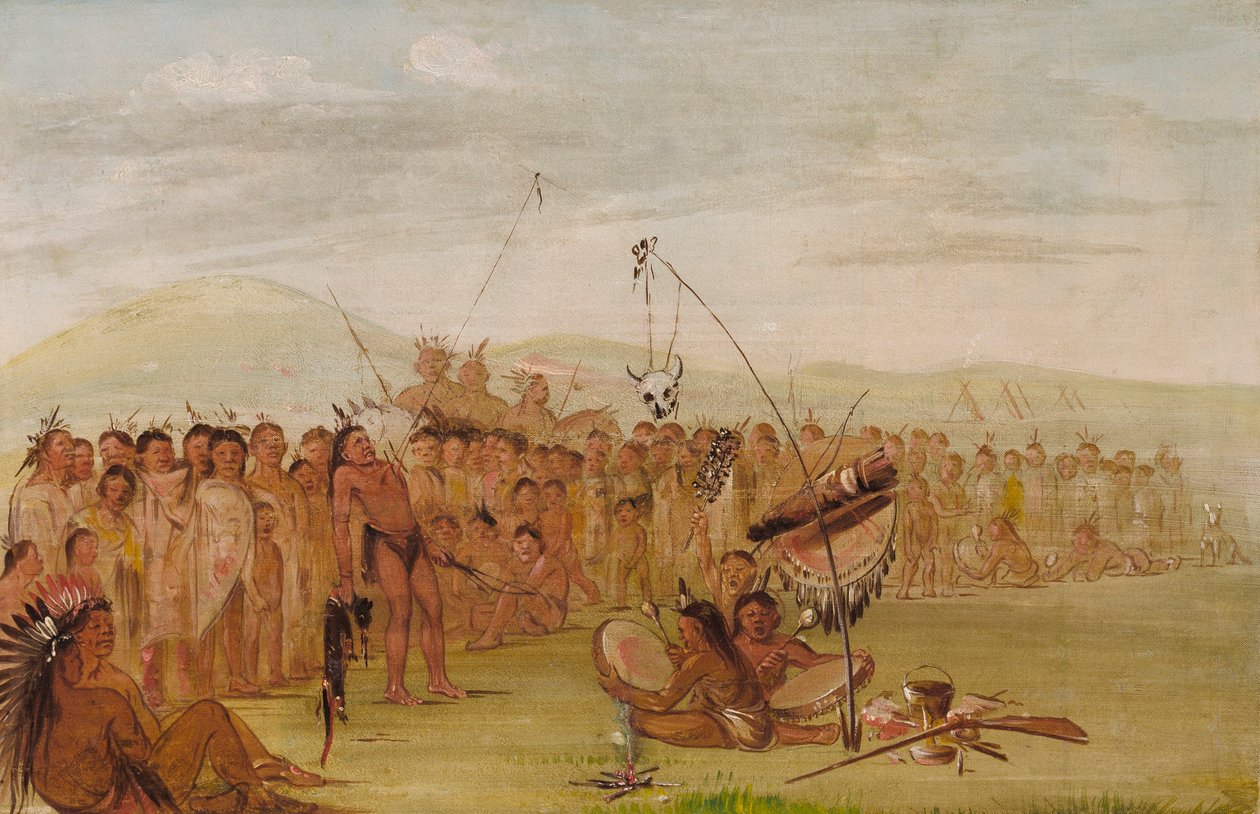 Önkínzás egy sziú vallási szertartáson alkotó: George Catlin