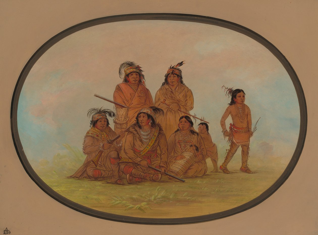 Seminole indiánok, Fort Moultrie foglyai, 18611869. alkotó: George Catlin