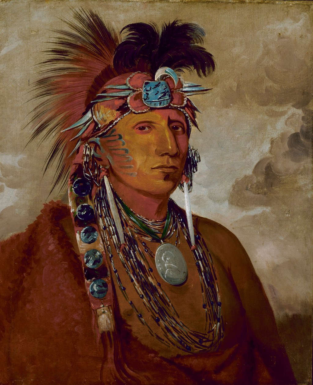 Shó-me-kós-see, A farkas, egy törzsfőnök alkotó: George Catlin