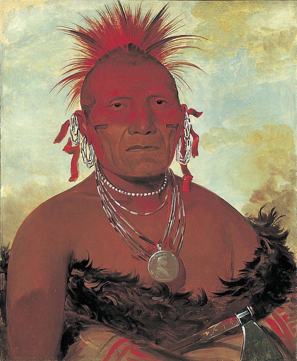 Shón-ka-ki-he-ga, lófőnök, nagy pauni főfőnök alkotó: George Catlin