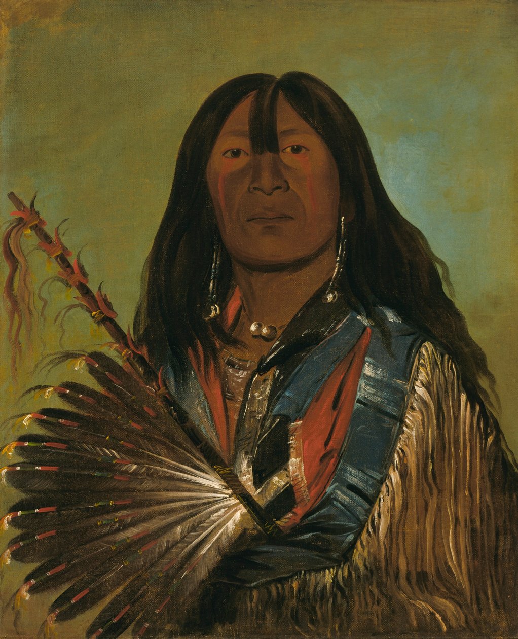 Shón-ka, a Kutya, a Bad Arrow Points Band főnöke alkotó: George Catlin