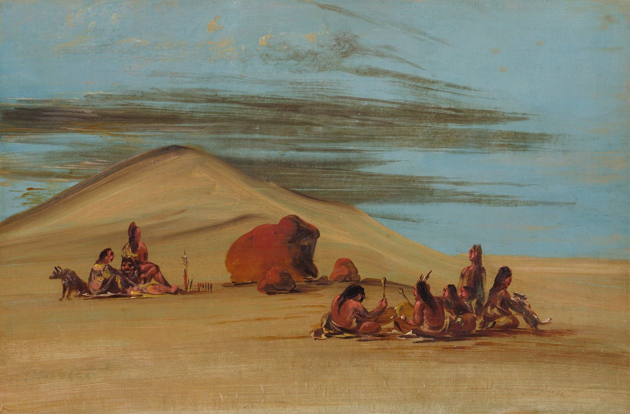 Sziúk imádkoznak a Vörös szikláknál alkotó: George Catlin
