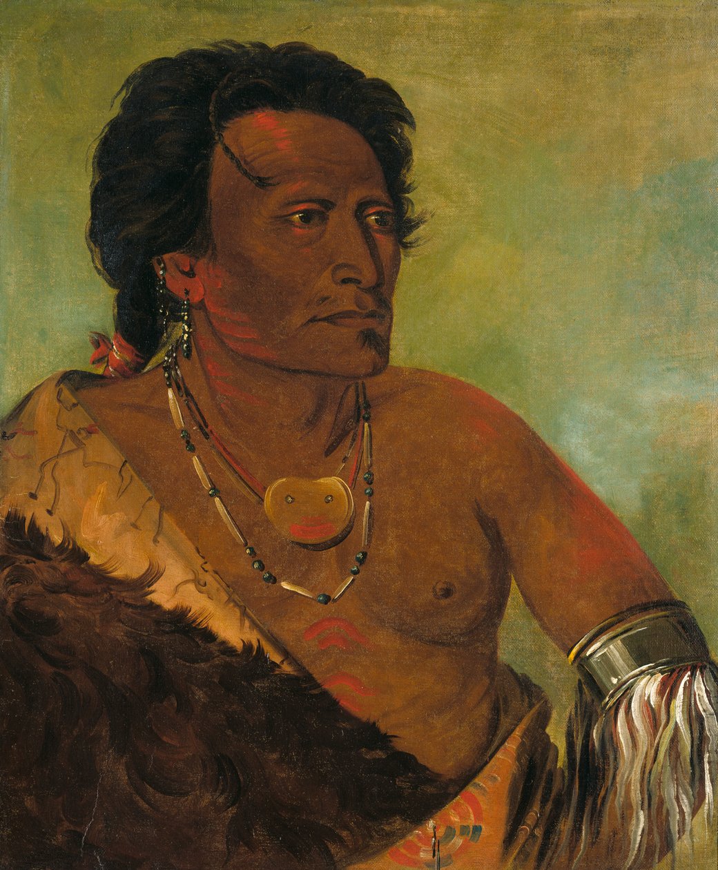 Sky-se-ró-ka, a törzs második főnöke, 1834. alkotó: George Catlin