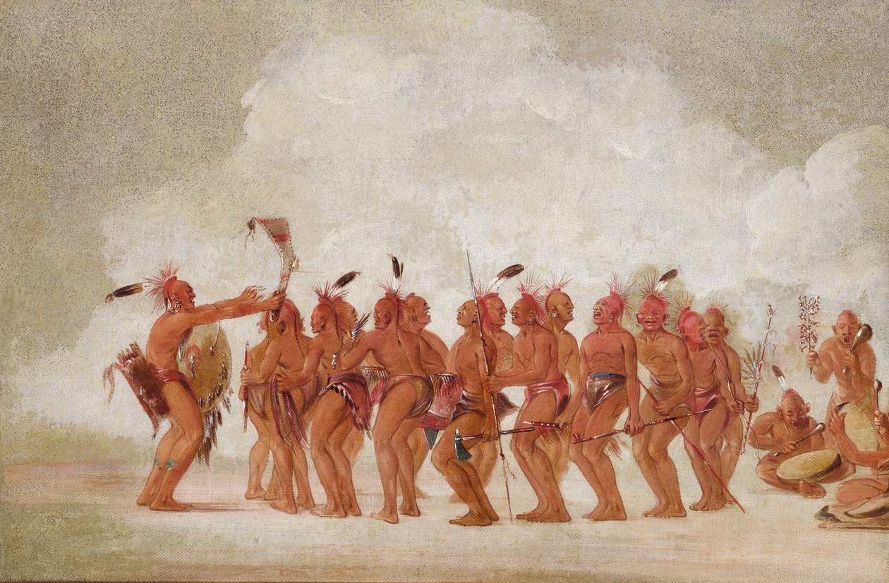 Rabszolgatánc, Sac és Fox alkotó: George Catlin