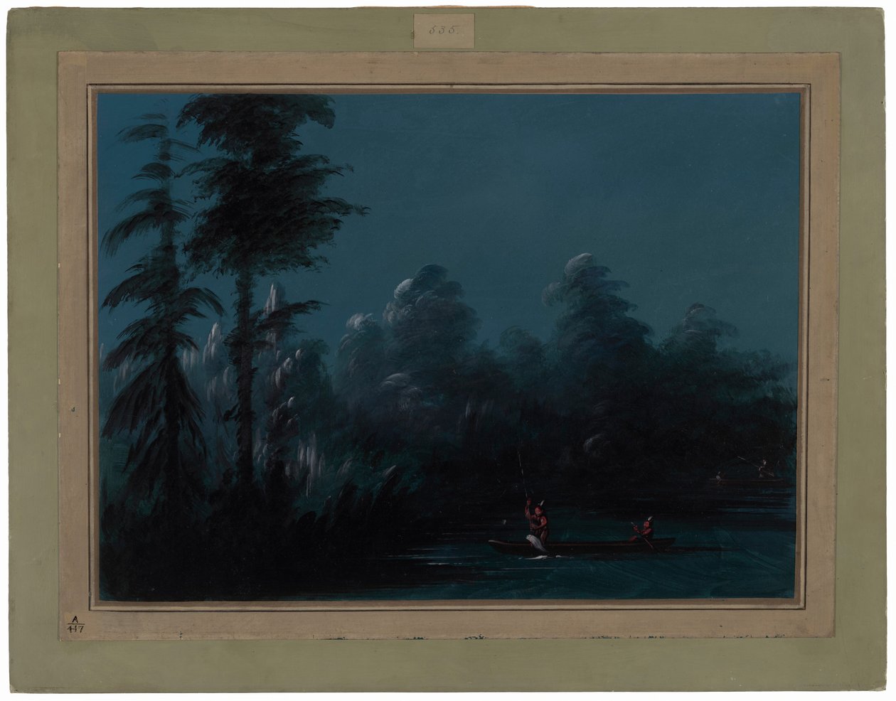 Spearing by Moonlight - Chaco alkotó: George Catlin