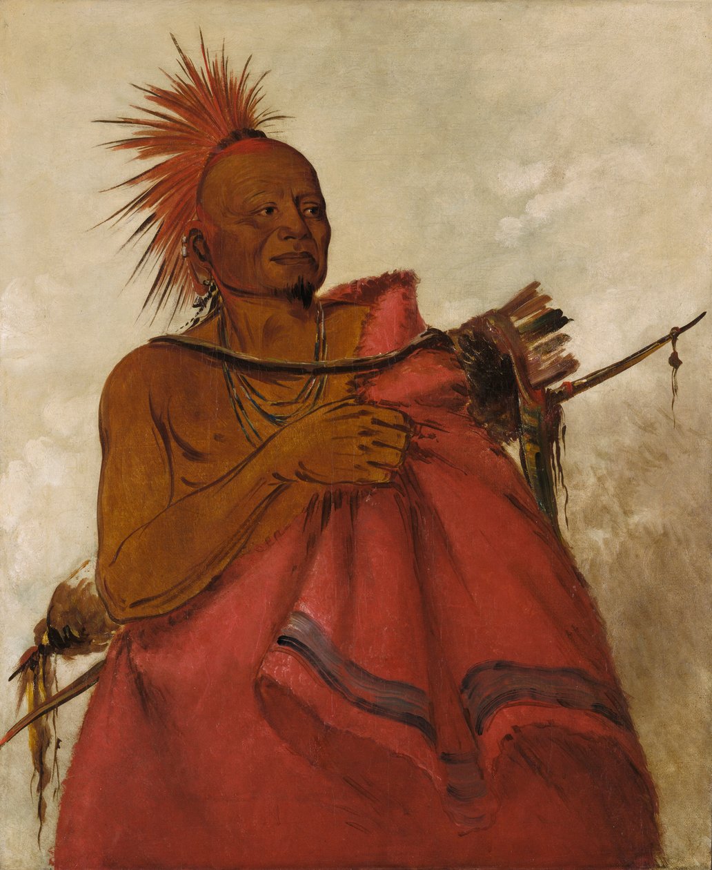 Tcha-tó-ga, Mad Buffalo, Két fehér ember gyilkosa, 1834. alkotó: George Catlin