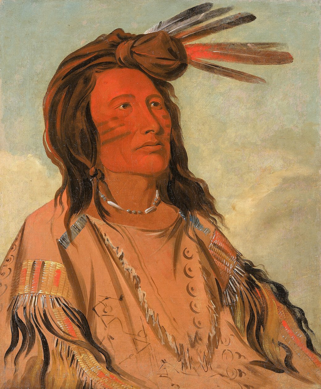 Tchán-dee, Tobacco, egy Oglala törzsfőnök alkotó: George Catlin
