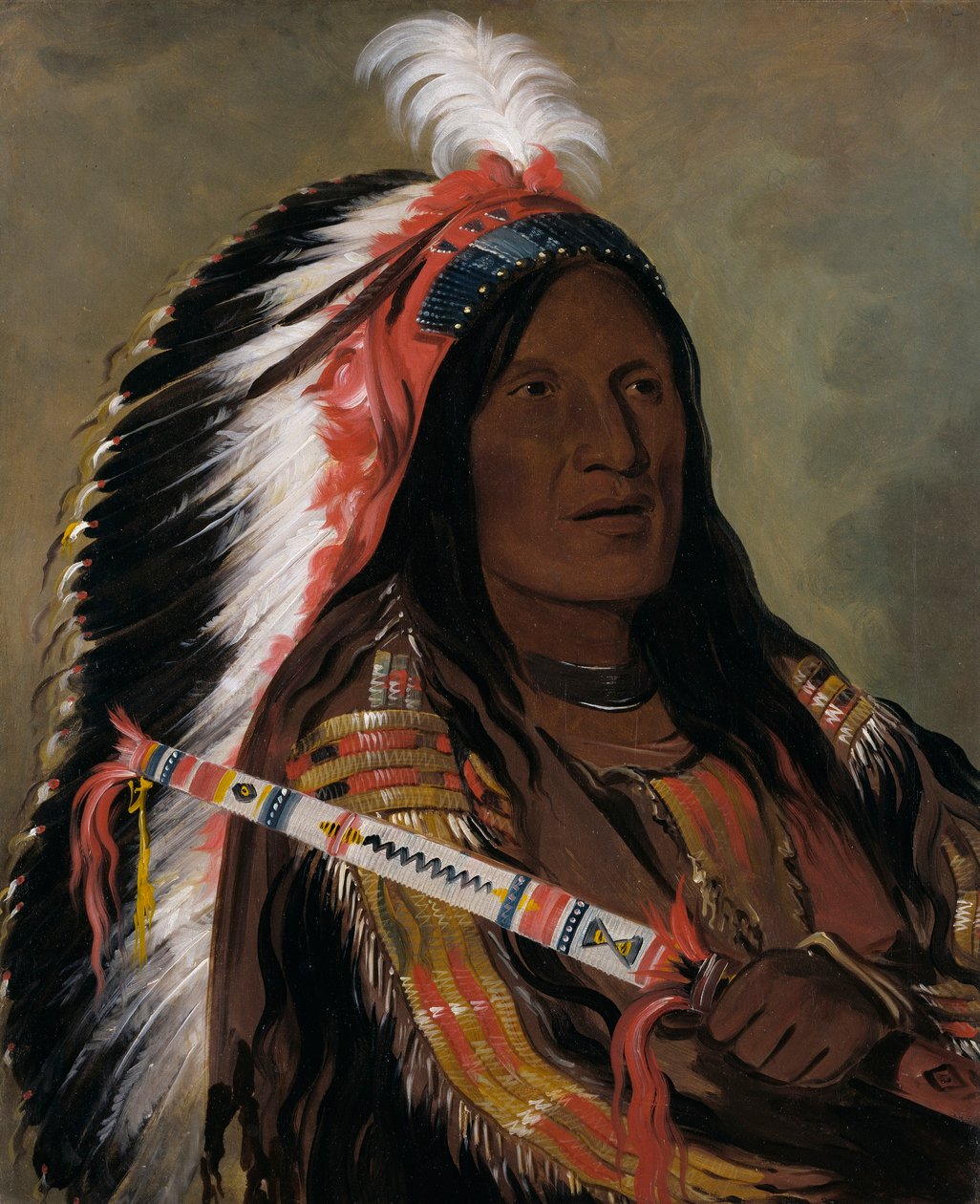 Táh-téck-a-da-háir, Meredek szél, a Rossz nyilasok bandájának vitéze alkotó: George Catlin