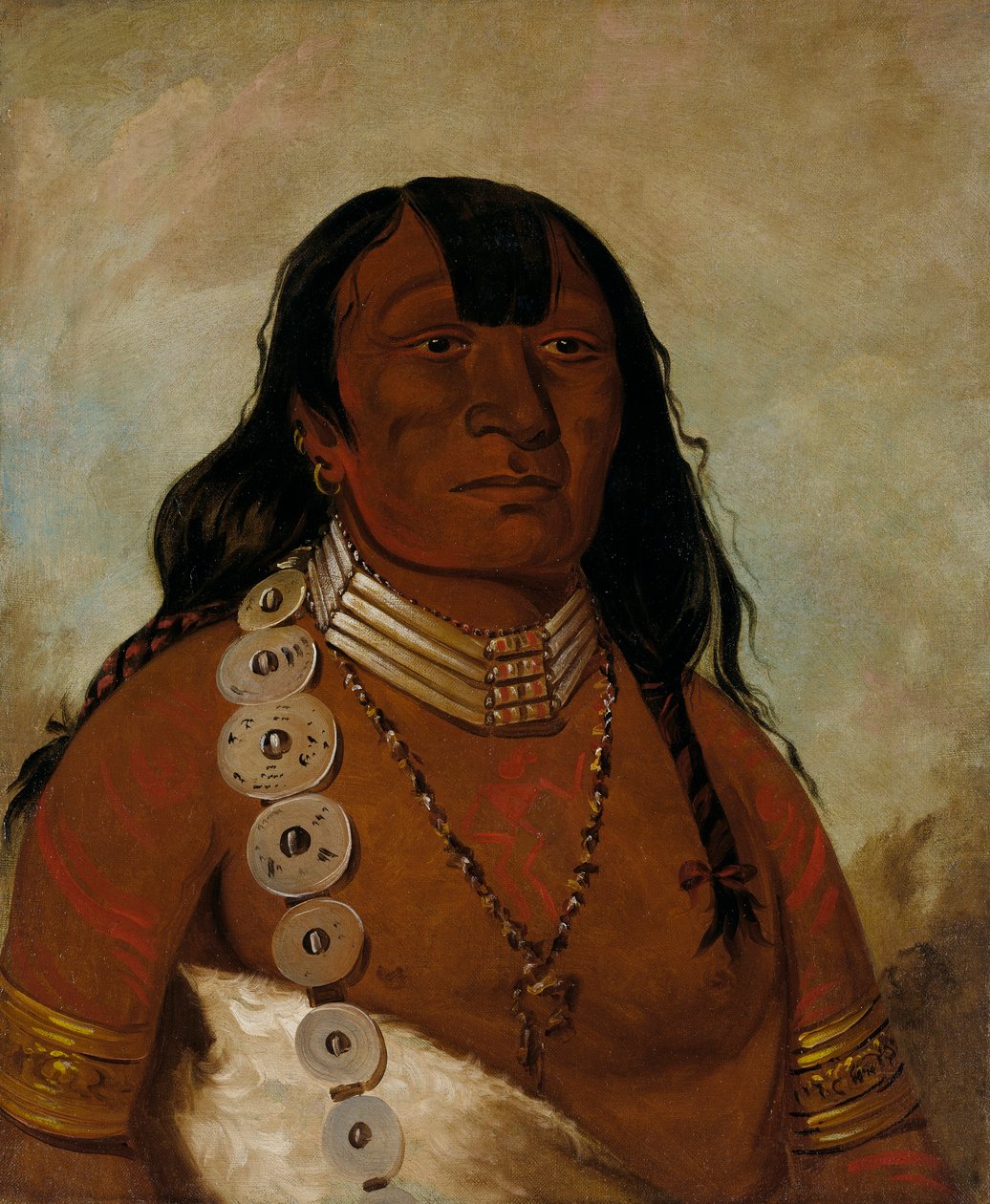 Téh-tóot-sah (ismertebb nevén Tohausen, Little Bluff), Első törzsfőnök alkotó: George Catlin