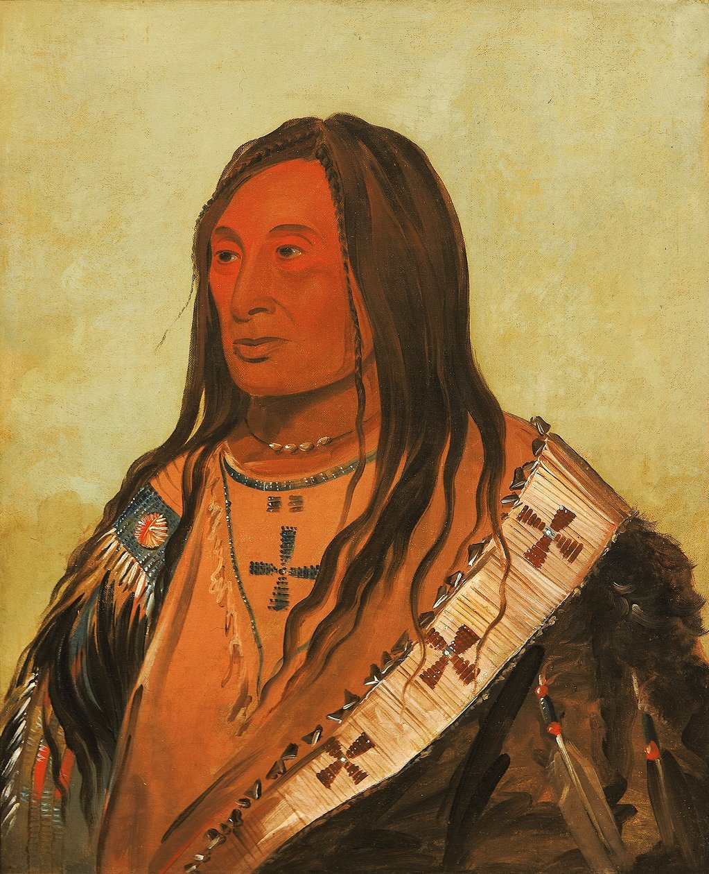 Táh-zee-keh-dá-cha, Tépett hasú, kitüntetett vitéz alkotó: George Catlin