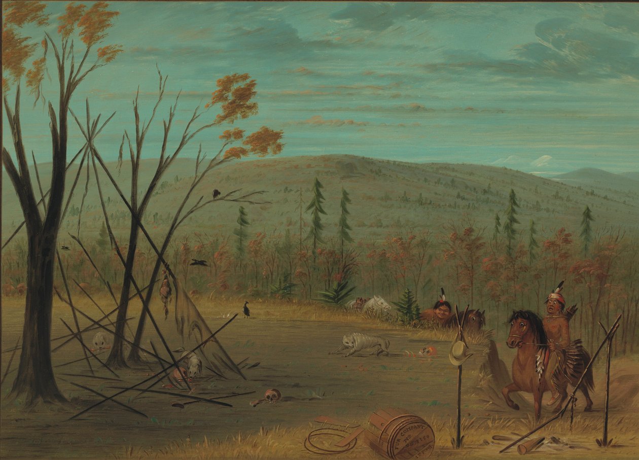 A Cheyenne testvérek visszatérnek az őszi vadászatról, 18611869. alkotó: George Catlin