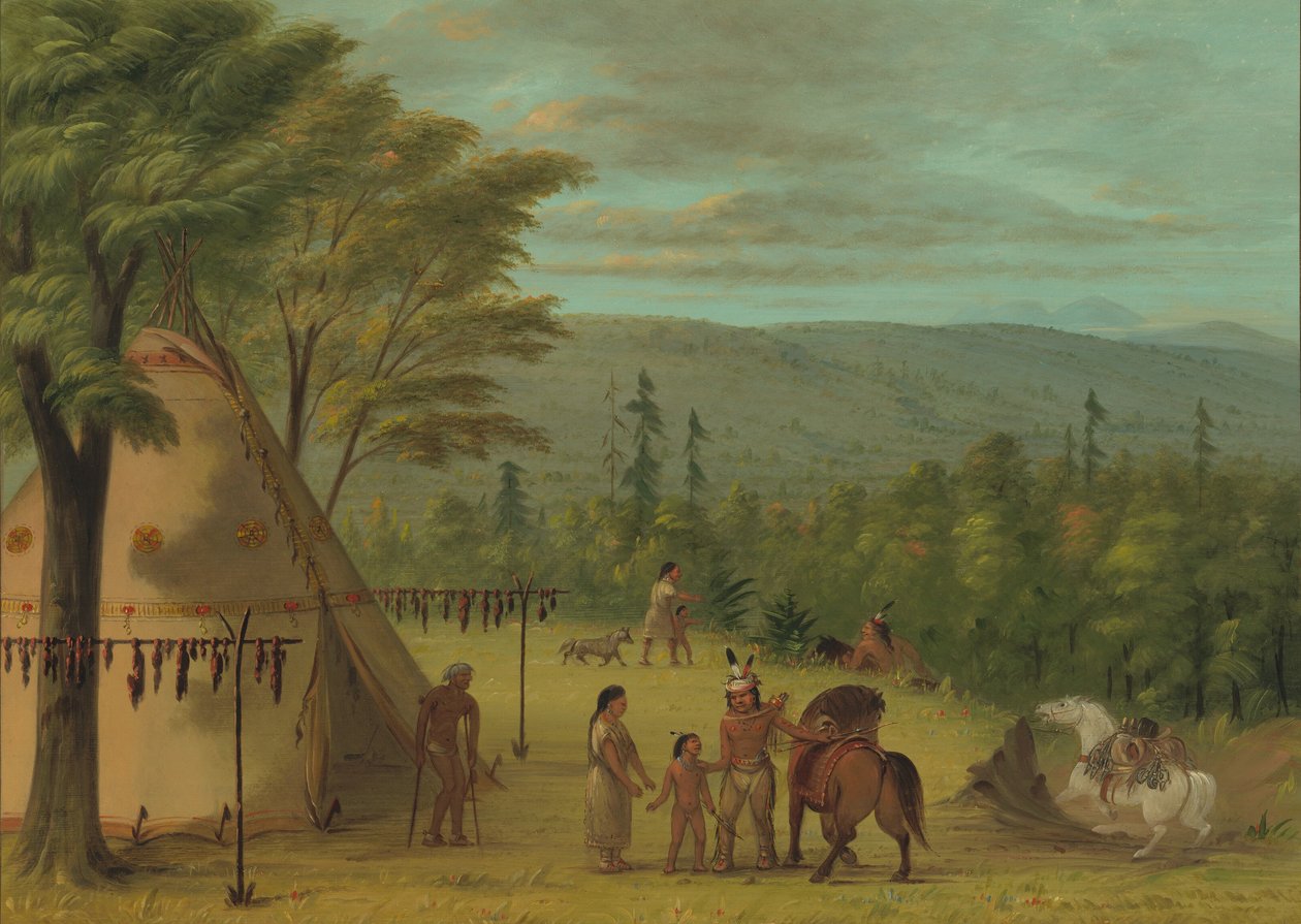 A Cheyenne testvérek őszi vadászaton indulnak, 18611869. alkotó: George Catlin