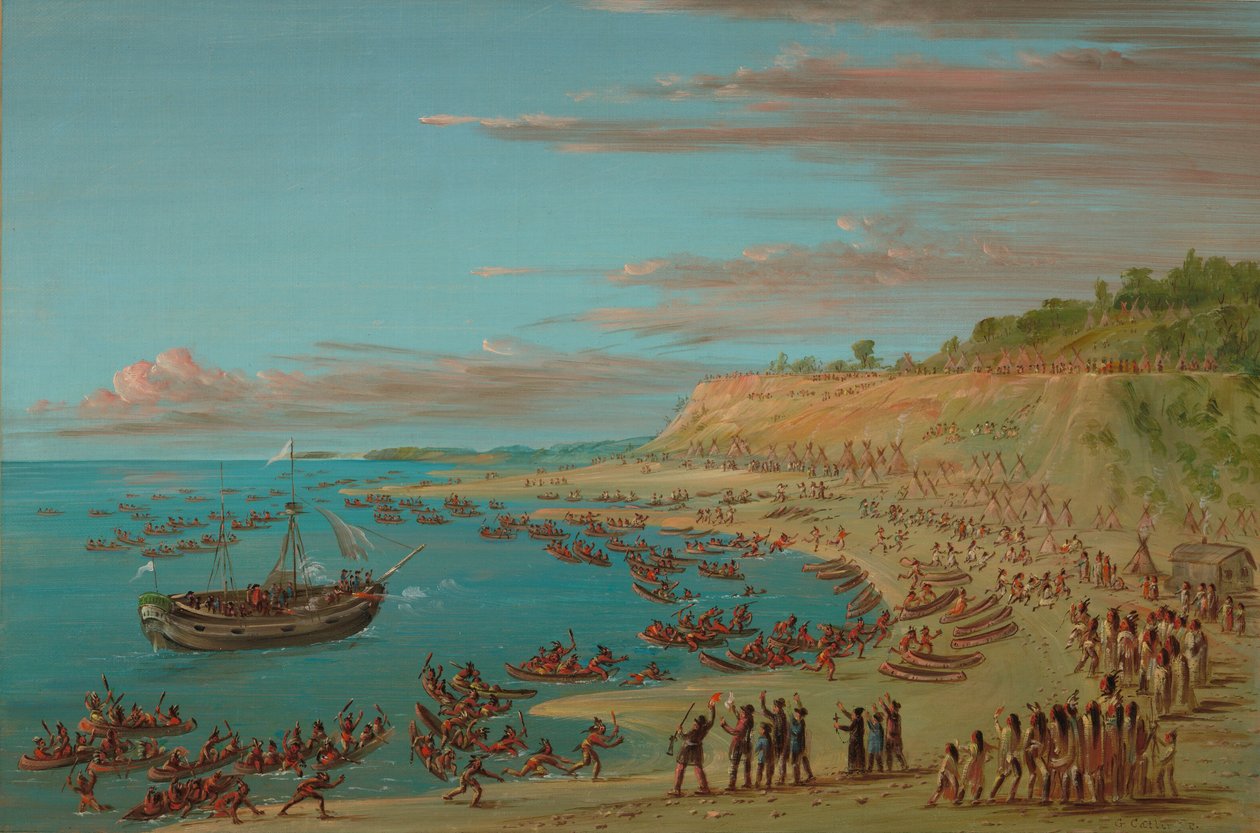 A griff belép a makinawi kikötőbe. 1679. augusztus 27. 18471848. alkotó: George Catlin