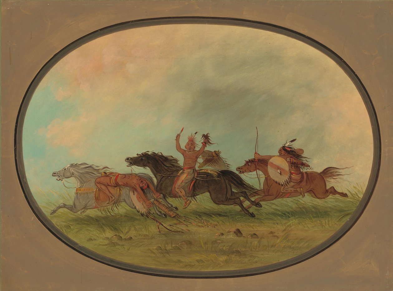 The Scalper Scalped – Pawnees és Cheyennes, 18611869. alkotó: George Catlin