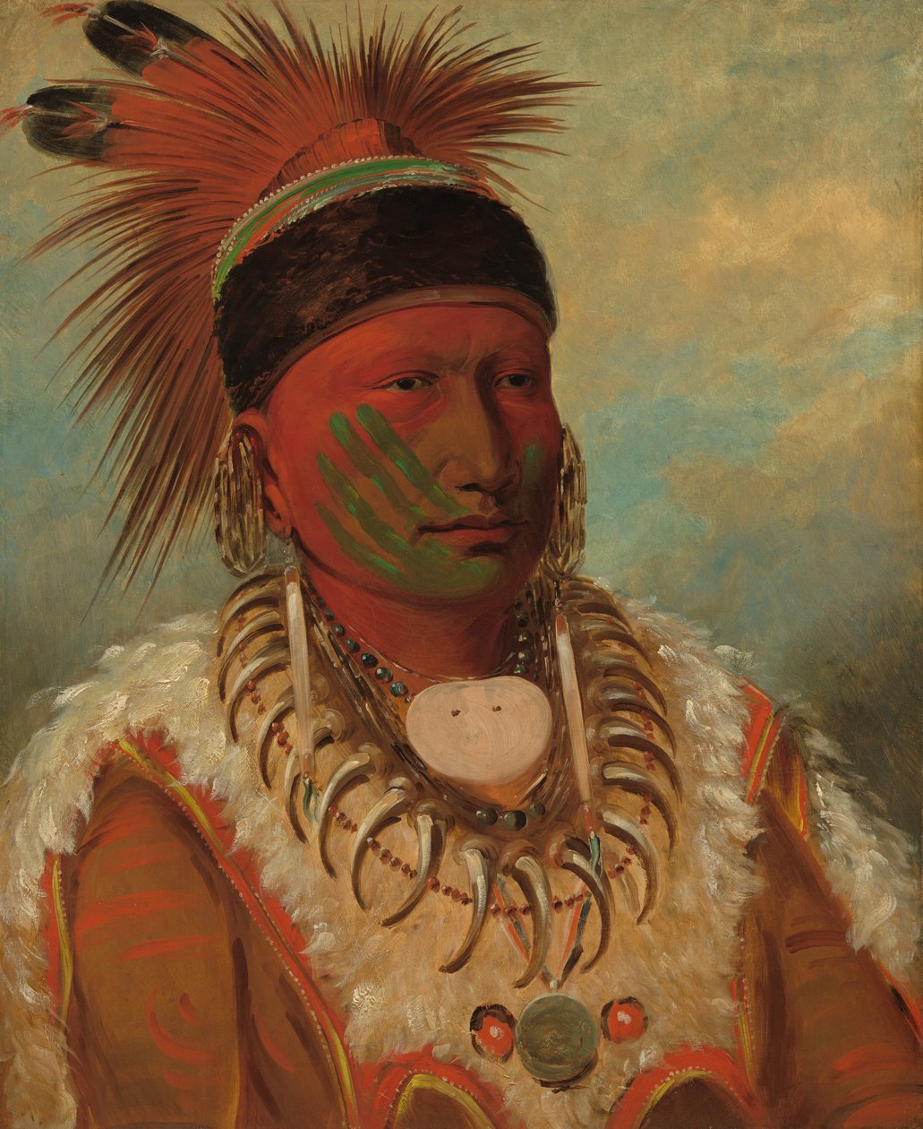 A fehér felhő, az Iowas állam főfőnöke alkotó: George Catlin