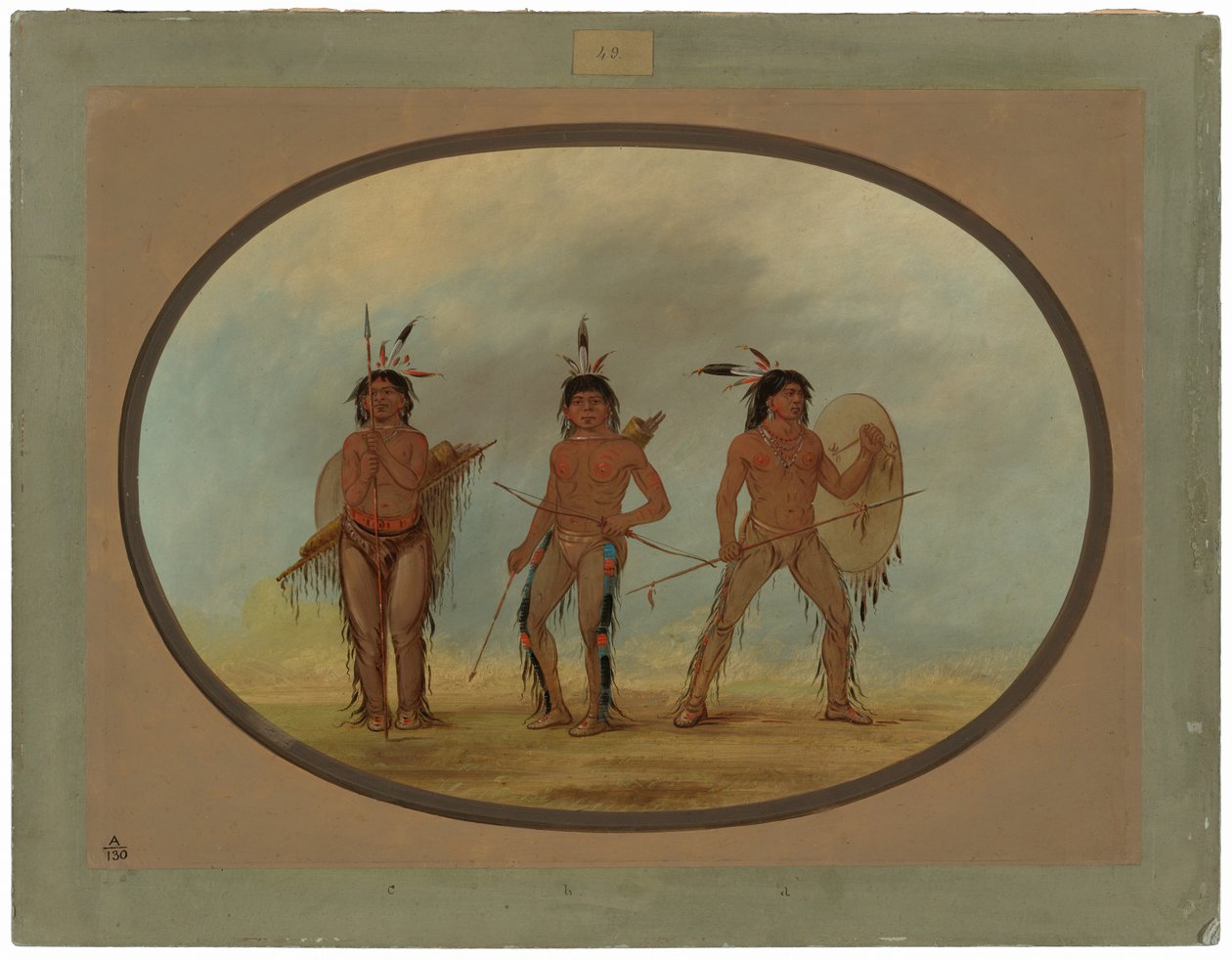 Három Cheyenne harcos alkotó: George Catlin