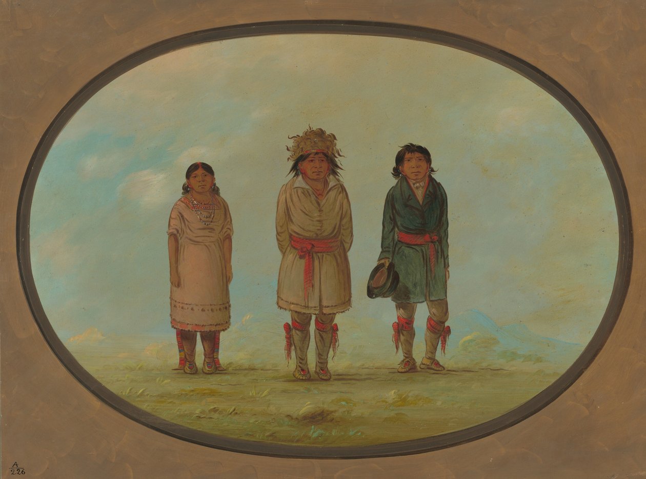 Három patak indián, 18611869. alkotó: George Catlin