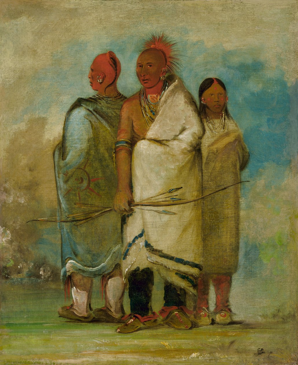 Három róka indián, 1837-1839. alkotó: George Catlin