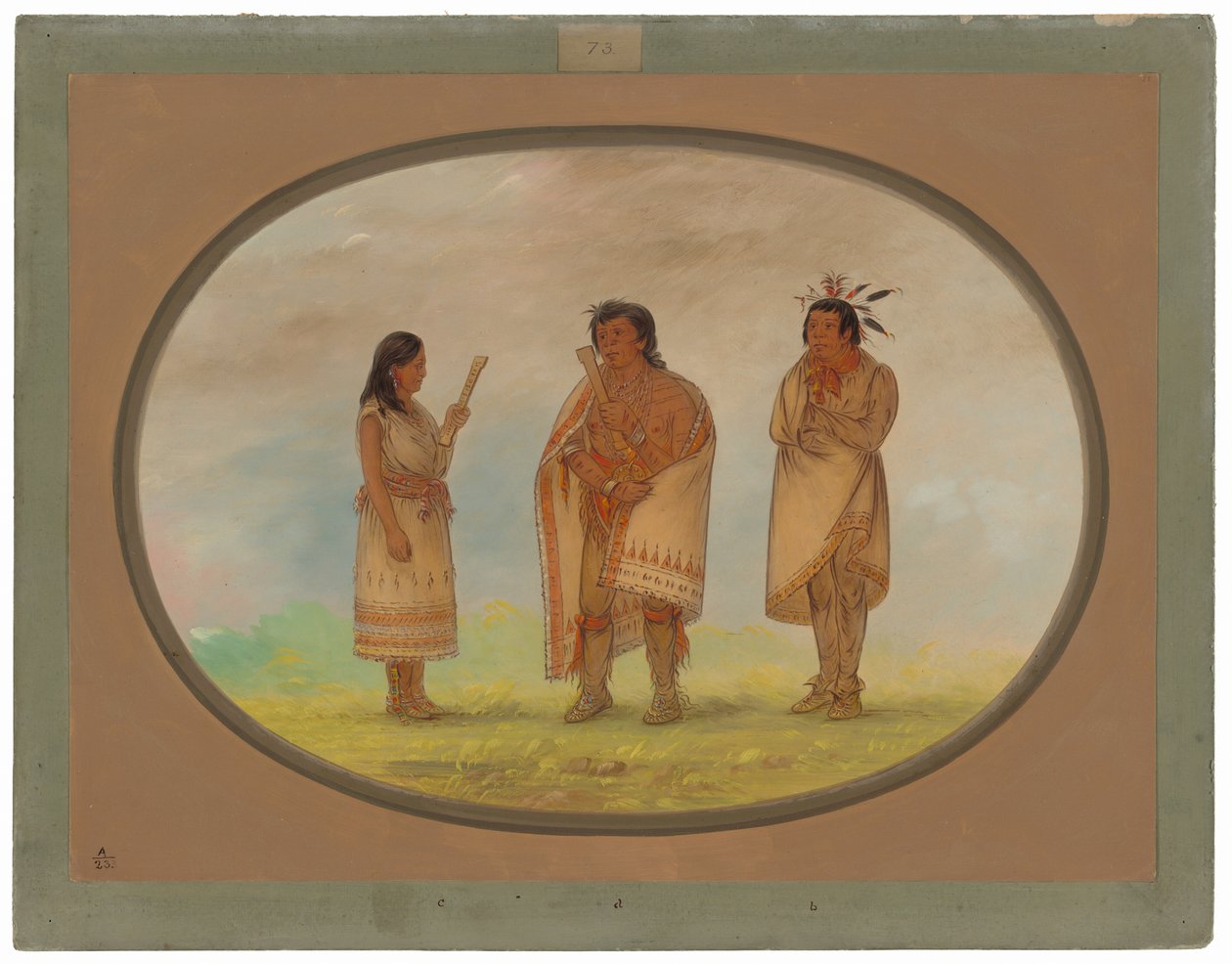 Három Potawatomi indián alkotó: George Catlin