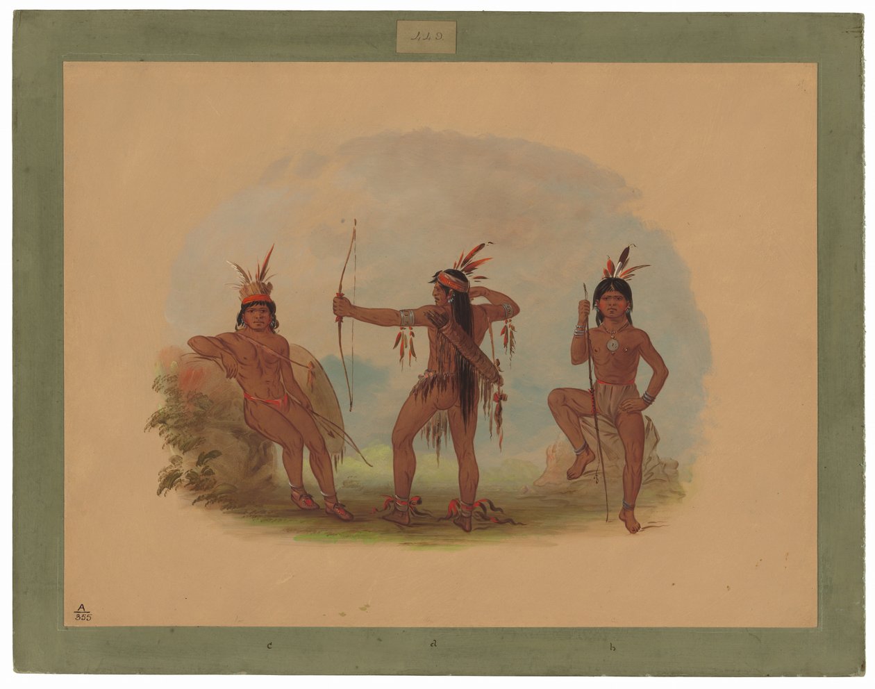 Három Woyaway indián alkotó: George Catlin